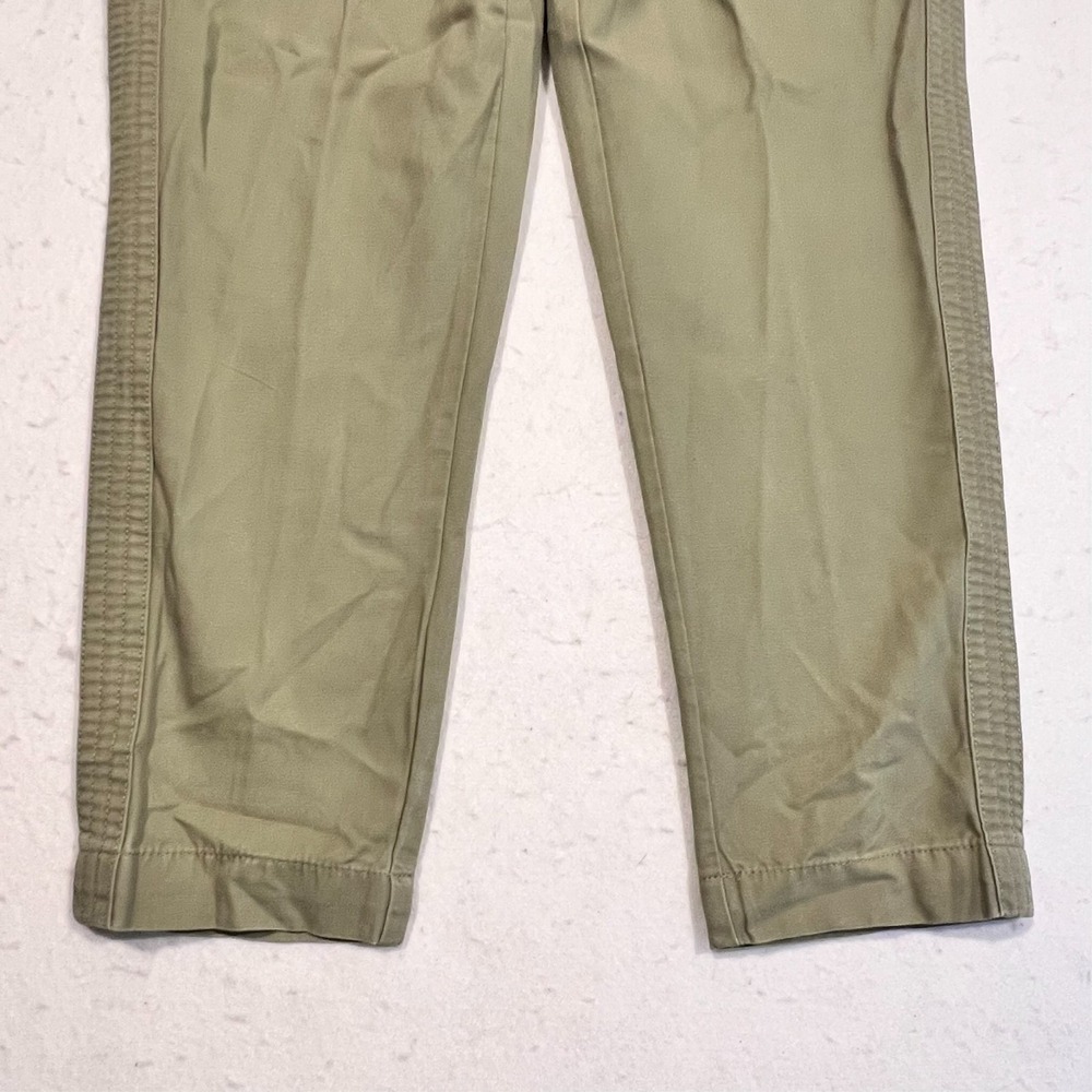 Talbots Slim‎ Cargo Pants Canvas Cotton Elastic Waist Green Size 8P Petite 30x25 - Picture 3 of 13